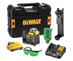 DeWALT - Laser cruzado a batería 10,8V, alcance de 50 m, con accesorios, 1 batería de 2,0 Ah XR, con cargador. DCE0811D1G