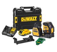 DeWALT - Láser cruzado AKU de 12/18V, alcance de 100 m, con accesorios, 1x batería 2,0 Ah XR, cargador DCE088D1G18