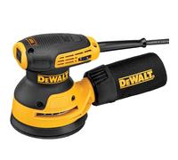 DEWALT Lijadora Rotorbital 280W Ø125mm, 8,000-12,000 OPM, Motor Velocidad Variable, Diseño Compacto, Baja Vibración para Uso Prolongado, DWE6423-QS
