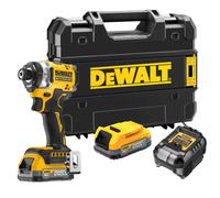 DeWALT - Llave de impacto 18V, 2 baterías de 1,7 Ah POWERSTACK, cargador DCF860E2T