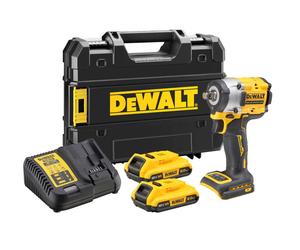 DeWALT - Llave de impacto AKU 18V, 2x batería 2.0 Ah XR, cargador DCF921D2T