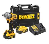 DeWALT - Llave de impacto AKU 18V, 2x batería 5.0 Ah XR, cargador DCF891P2T