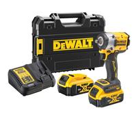 DeWalt Llave impacto XR 18V sin escobillas 1/2" 406 Nm, anillo de retención, 2x5Ah y maletín TSTAK