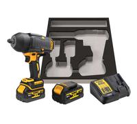 DeWALT - Llave de impacto AKU 18V, 2x batería 5,0 Ah XR, funda de goma, cargador DCF900P2G