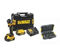 DeWALT - Llave de impacto inalámbrica de 18 V, con accesorios, 2 baterías de iones de litio de 5,0 Ah y cargador DCF922P2TA