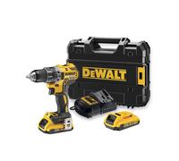 DEWALT Taladro atornillador DCD791D2-QW XR 18V sin escobillas, 70 Nm, 2 baterías 2Ah, maletín