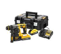 Dewalt Martillo Electroneumático sin escobillas XR 18V SDS plus® 2,1J 2 baterías POWERSTACK Li-Ion 5Ah y maletín TSTAK para profesionales y manitas, trabajos precisos en taller, construcción robusta