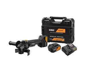 Dewalt Mini amoladora sin escobillas McLaren XR 18V ø125 mm con 2 baterías 5 Ah y cargador