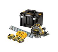 DeWALT - Sierra circular inalámbrica de 54 V y 190 mm, con accesorios, 3 baterías de iones de litio de 9,0 Ah y cargador DCS579NTA