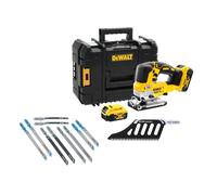 DeWALT - Sierra de calar inalámbrica de 18 V, con accesorios, 2 baterías de iones de litio de 5,0 Ah, cargador DCS334P2A