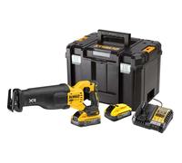 DeWALT - Sierra de sable AKU 18V, 2x batería 5,0 Ah POWERSTACK, cargador DCS386H2T