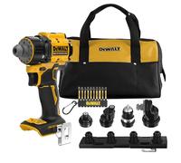 DEWALT Taladro atornillador 18V XR multicabezal, 4 cabezales, DCD803KN-XJ