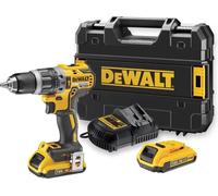 DeWalt Taladro percutor DCD796D2-QW 18V Brushless 2x 2,0 Ah Maletín TSTAK Negro/Amarillo 1,6 kg