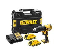 DeWALT - Taladro atornillador AKU 18V con atornillador de impacto, 2x batería 2,0 Ah Li-Ion, cargador DCD778D2T