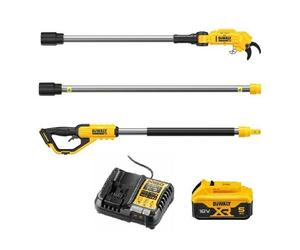 DEWALT Tijera Podadora de pértiga XR 18V con 1 batería Li-Ion 5Ah y cargador, DCMPP569P1-QW