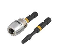 DEWALT Torsión de Impacto Brocas TX25 X 50mm (x2) Y Magnético Medio de Seguridad