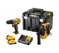 Dewalt TSTAK - Juego de baterías (2 unidades, 12 V, 2 x 3 Ah, iones de litio (DCH072 + DCD706)
