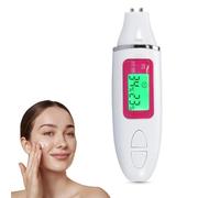 DEWIN Analizador de Piel, Analizador de Piel Facial Medidor de Humedad de Agua de Aceite de Piel Corporal A La Moda Analizador de Pantalla LCD Probador 1 Pieza (Blanco)