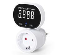 DEWIN Medidor de Consumo Electrico, Medidor de Electricidad Digital LCD Medidor de Energía Enchufe Medidor de Electricidad Monitor de Potencia 16A AC 230V