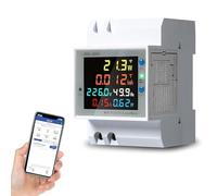 DEWIN Medidor de Consumo Electrico WiFi, AC 40-300V 100A 6 en 1 Contador Electrico Medidor de Electricidad Digital Contador de Energía Monofásico (WiFi)