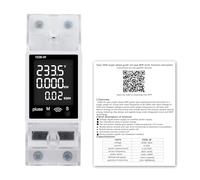 DEWIN Medidor de Consumo Electrico WiFi,AC85-265V 63A Contador Electrico Medidor Consumo Electrico,Puede Medir Tensión, Corriente, Potencia, Grado, Factor De Potencia, Frecuencia, Etc.