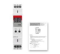 DEWIN Rele Temporizador 230V, Relé de Tiempo de 20 Modos Ajustable Relé de Retardo de Tiempo Montaje en Riel DIN, Ultra Amplio de 0,1 S a 99 días (GRT8-X1, AC230V)