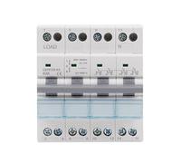 DewinLVD Interruptor de Transferencia 4P 63A 400V AC Conmutador Manual Dual Power DIN Rail con indicador de potencia Interruptor de Transferencia Manual