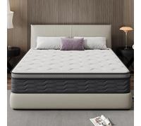 DEWINNER, colchón de 120 x 190 cm, grosor de 25 cm, colchón para adultos, con sistema de muelles ensacados y espuma viscoelástica, firmeza media, colchón de 7 zonas