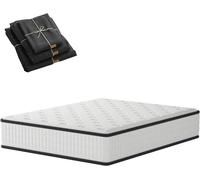 DEWINNER, colchón de 140 x 200 cm, grosor de 16 cm + edredón de tejido transpirable + sábanas + funda de almohada, ideal para habitaciones de invitados