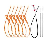 Dewireaey Desatascador de Desagües | Desatascador para Atascos de Cabello | Juego de 9 Limpiadores Flexibles con Mango Ajustable para Mantenimiento Diario en Cocina Baño Dormitorio