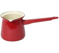 Dexam 400ml Turkish Coffee Pot Vintage Home Enamelware-Cafetera turca (400 ml), Color Rojo, Esmaltado, Blanco, 0,4 L
