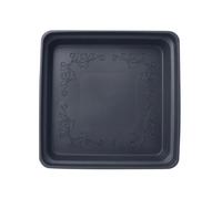 DFGRGRV Platos para Macetas Flowerpot Tray Plant Saucer Square High Density Plastic Drip Tray Indoor Outdoor Garden Pots Overwatering Prevention Saucer(Black Gray 32cm)