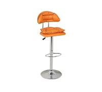 DFHS46JK Taburetes de Isla de Cocina Silla Alta Ligera de Lujo for el hogar, Silla Moderna y Creativa, Suave, con Barra elevadora, giratoria Simple para el Comedor(Orange)