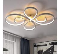 Dfiacn Luces de Techo Modernas Lampara Techo Diseños Sencillos Mando a Distancia y App Brillo Ajustable Función Memoria para Dormitorios, Blanco