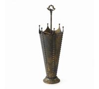 DFTDFYXY Vintage Crown Metal Umbrella Stand, Antique Bronze Finish | Durable riveted metal construction, 78cm tall entryway holder, retro decor for long umbrellas.