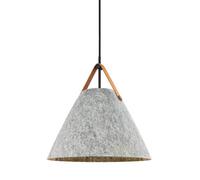 DFTP by Nordlux Lámpara colgante Strap, gris claro, Ø 36 cm, metal/cuero