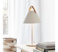 DFTP by Nordlux Lámpara de mesa Strap de metal con cinta de cuero, blanca