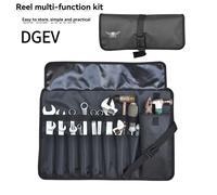 DGEV-rollo de tela Oxford, bolsa portátil, herramienta de llave, martillo de llave plegable, bolsa de almacenamiento de herramientas de bolsillo para acampar, kit de herramientas BLACK