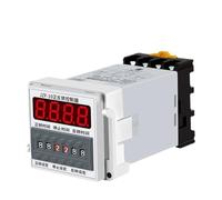 DH48S 48 * 48 12 V-380 V temporizador Digital LED interruptor de relé de tiempo retardo de encendido con Base de relé tiempo de parada se puede configurar el tiempo de inversión(ACDC24V)