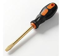 DHDHWEFE Destornillador de cabeza plana antichispas, herramienta manual antimagnética bronce aluminio for la industria petróleo, gas, química y minería, mango ergonómico antideslizante(200mm)