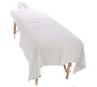DHESTIA HOME Sábana Protectora Camilla Masaje y Estética de Tela Reutilizable 120X240 cm Color Blanco Talla Polialgodón 50/50