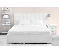 DHestia Hostelería - Juego Sábanas Blancas Hotel 100% Algodón. Encimera, Bajera, Fundas Almohada. (Cama 180 x 190/200 cm)