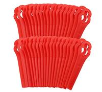 DHinkyoung 100 cuchillas de plástico para la mayoría de cortacéspedes inalámbricas, cuchillas de repuesto para cortacésped compatibles con Swift Ryobi VonHaus PolyCut 2-2 cuchillas de repuesto para