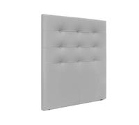 DHOME Cabecero Capitoné hasta el Suelo Cabezal 8cm tapizado ACUALINE Tela y Polipiel para Cama Dormitorio (Gris Claro Polipiel)