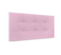 DHOME Cabecero Capitone Tapizado Polipiel o Tela Acualine con 8cm de Grosor Cabezales de Cama Acolchado Capitoné Cabeceros de Cama (Rosa Polipiel)