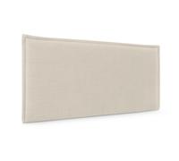 DHOME Cabecero de Lino Natural Liso con Ribete Cabezal Tapizado Cama Dormitorio Moderno Top Trending (Beige Lino)