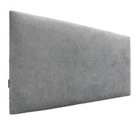 DHOME Cabecero de Polipiel o Tela AQUALINE Liso Cabeceros Cabezal Tapizado Cama Lujo (Gris Tela)
