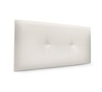 DHOME Cabecero de Polipiel o Tela AQUALINE Pro cabeceros Cabezal tapizado Cama Lujo (Blanco Hueso Polipiel)