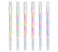 DHSBGWSX 6 bolígrafos con purpurina arcoíris - Frosted Clear Pen - Tinta mágica - Rotuladores de colores