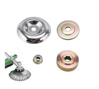 DHWEKU 4 Piezas Kit de Fijación de Tuerca de Cuchilla Tuerca para Desbrozadora Cortadora Césped Placa de Metal Cabezal de Corte de Malezas, Adaptador De Cuchilla De Repuesto para Cortacésped